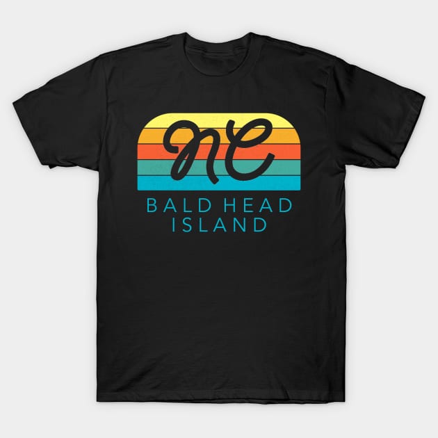 Bald Head Island Sunrise Summer Vacation in NC T-Shirt by Contentarama